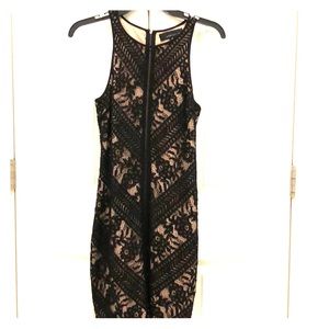 Adelyn rae black lace crochet cocktail dress